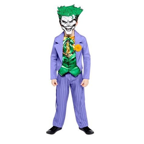 Childs Joker Fancy Dress Costume Superhero Kids World Book Day Week