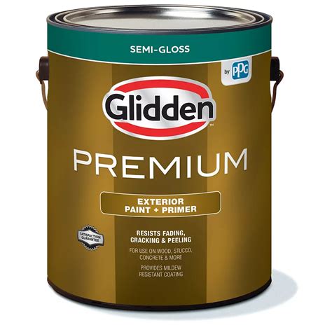 Glidden Premium Exterior Paint Primer Semi Gloss Accent Base 34 L