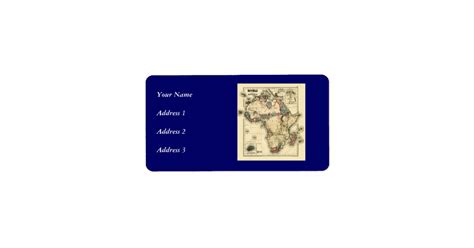 Viintage 1874 Map Of Africa Antique African Print Label Zazzle