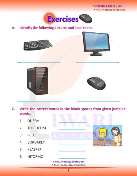 Class 1 Computer Science Chapter 2 Parts Of Computer