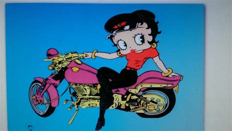 Who Loves Betty Boop I Know I Do Betty Boop On Motorcycle Is A Limited Edition Sericel