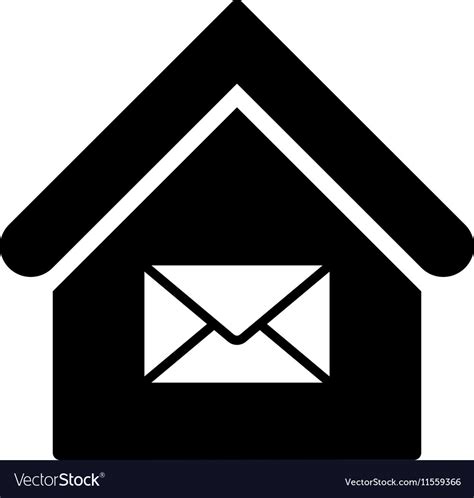 Post Office Flat Icon Royalty Free Vector Image