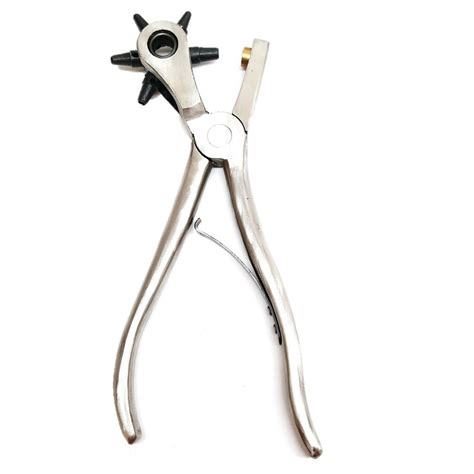 8 Heavy Duty Stainless Steel Leather Hole Punch Pliers With 6 Hole