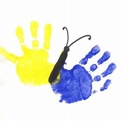Handprint Children Crafts Butterfly Hand Handprints Artwork