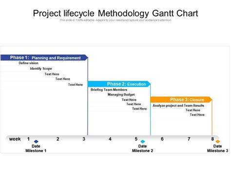 Project Lifecycle Phases Gantt Chart Templates Gantt Chart Gantt