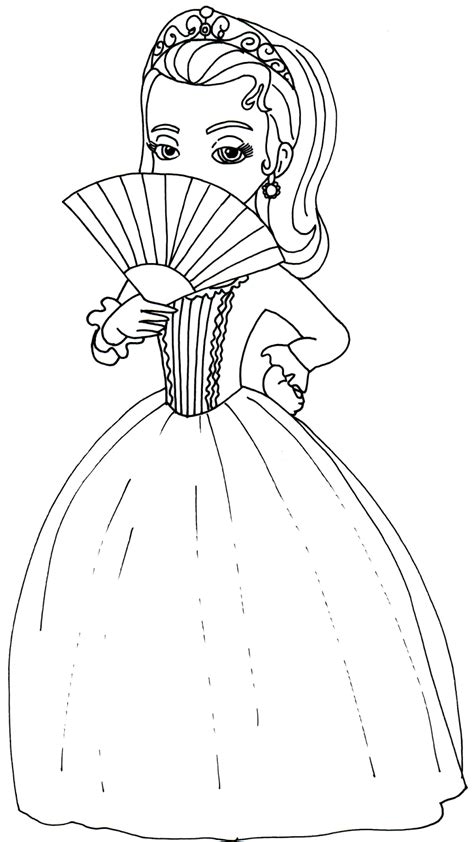Sofia The First Coloring Pages: Princess Amber Sofia the First Coloring