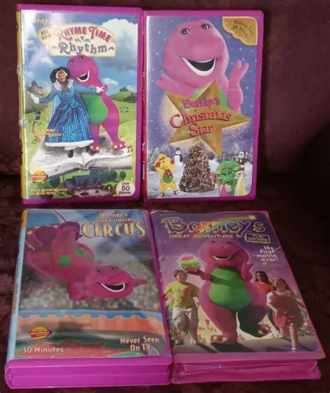 LOT OF Barney Vhs Tapes Rhyme Time Christmas Star Circus Great Adventure EUR