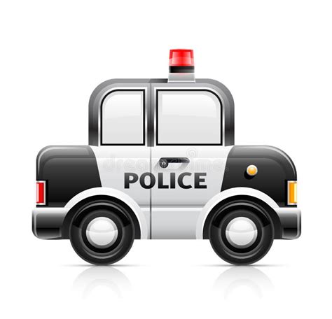 Cartoon Police Car Stock Vector Illustration Of Horn 21838198