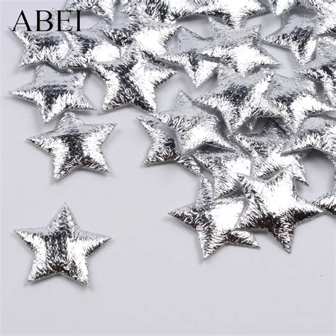 100pcs 20mm Silver Star Small Ornaments For Scrapbook Cards T Box