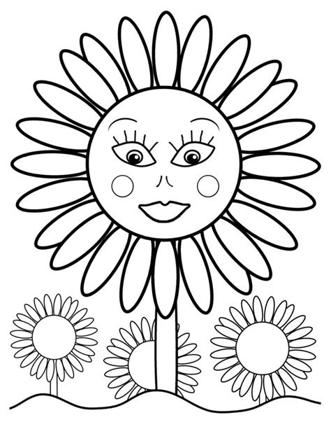 Drawing, a person reflects in the drawing his inner world, becomes calm and catches his insights. Free Printable Sunflower Coloring Pages For Kids