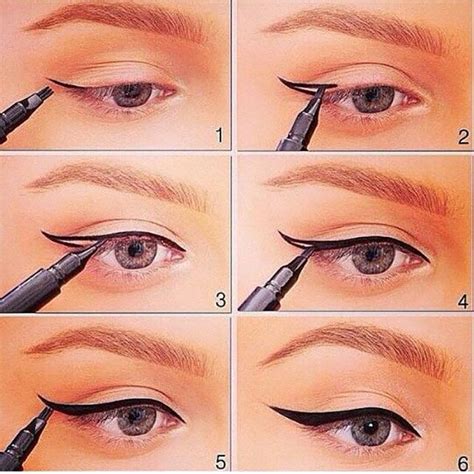 6 Easy Ways To Create Perfect Winged Eyeliner Perfect Winged Eyeliner Eyeliner For Beginners