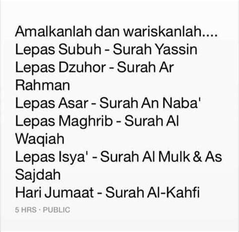 Surat Yang Dibaca Setelah Sholat Ashar - Lina Pdf