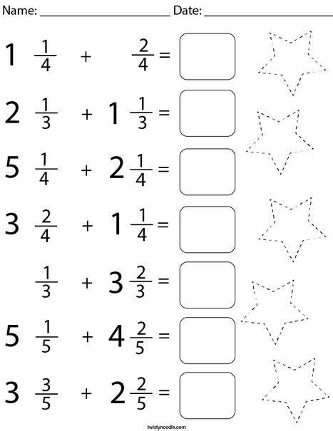 Pin By Twisty Noodle On Fractions In 2021 Math Fractions Mixed