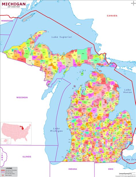 Zip Codes In Michigan Map Angie Bobette