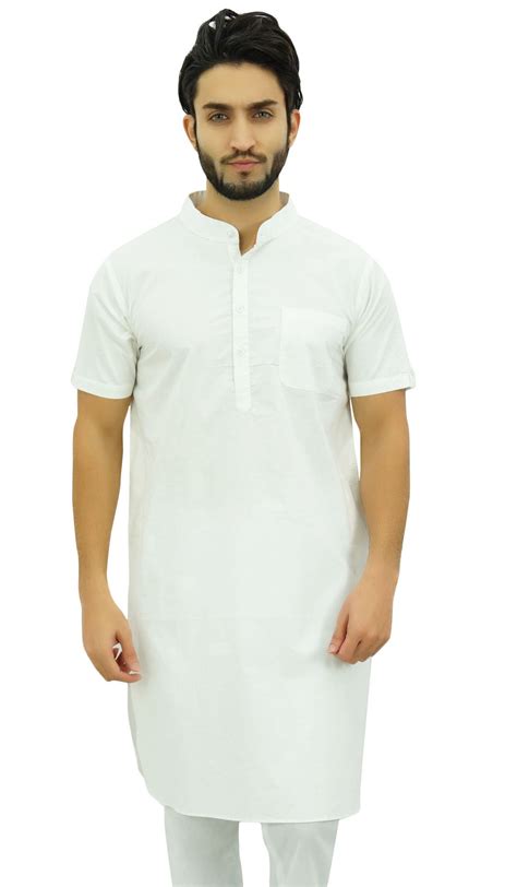 Atasi Mens Ethnic White Kurta Pajama Set Casual Collar Punjabi I2x Ebay
