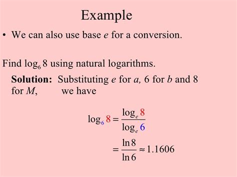 Properties of logarithms