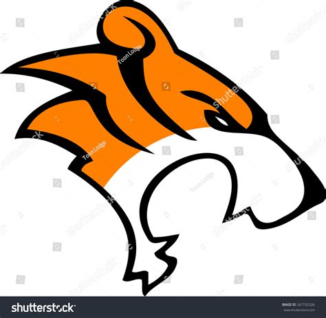 Tiger Mascot Stock Vector Illustration 267732326 Shutterstock