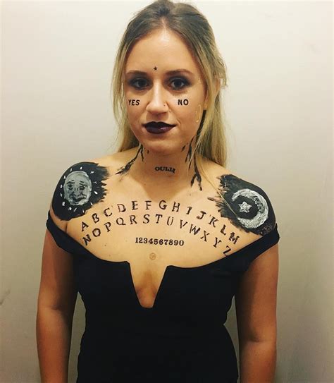 Imagine a ouija board as an online chatroom where you post your telephone number and wait for yes, you can make you own ouija board. Halloween Ouija Board Costume DIY | Halloween makeup scary, Diy halloween costumes, Creative ...