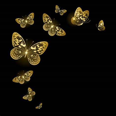 Gold Butterflies Illustrations Royalty Free Vector Graphics And Clip Art