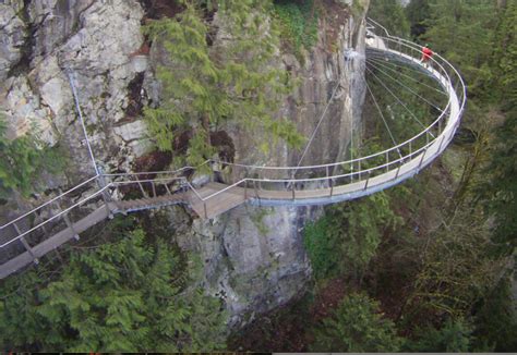 Capilano Cliff Walk Suspension Bridge Vancouver Canada Travel