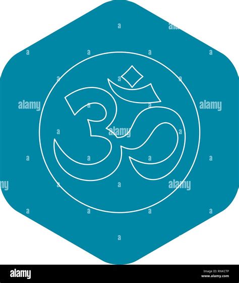 Om Sign Icon Outline Style Stock Vector Image And Art Alamy
