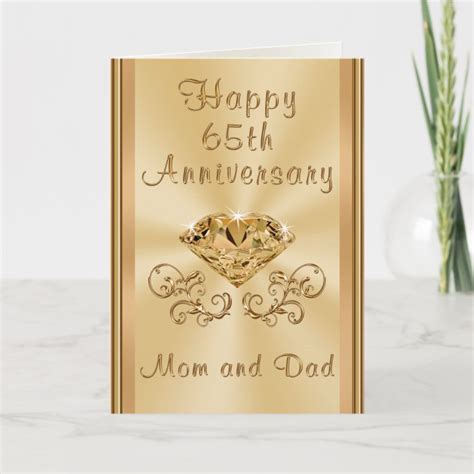 Personalized Happy 65th Wedding Anniversary Cards