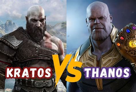 Kratos Vs Thanos Clash Of Titans In An Epic Showdown Snapteca