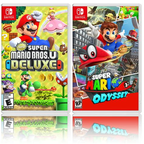 New Super Mario Bros U Deluxe Super Mario Odyssey Two Game Bundle