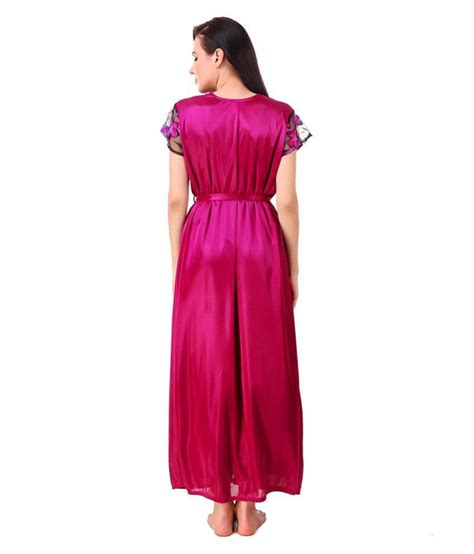 Buy Sanjh Net Nighty And Night Gowns Purple Online At Best Prices In