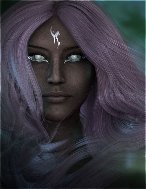 Drow Dark Elves White Hair Fantasy Races Aunrae The Dark Elf In People And Wearables Genesis