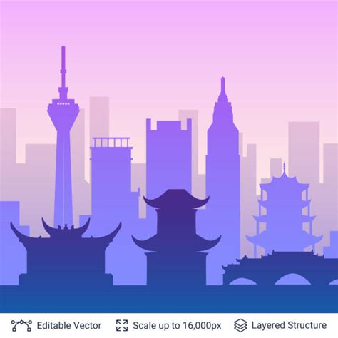Chengdu Skyline Illustrations Royalty Free Vector Graphics And Clip Art