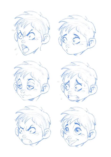 How To Draw A Cartoon Face Facial Expressions