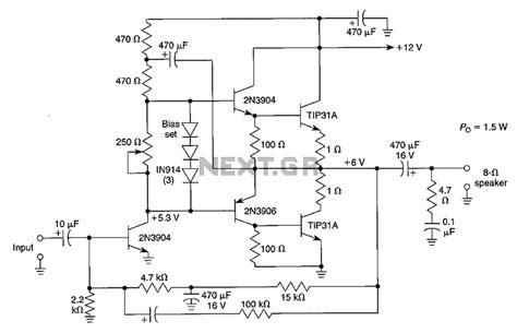 Therefore, only centre tapped transformer is required to power the circuit. Circuit Diagram Of Audio Amplifier ~ DIAGRAM
