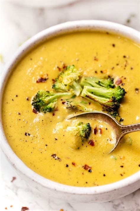 Vegan Creamy Broccoli Soup Recipe Plant Based Recipes Easy Healthy