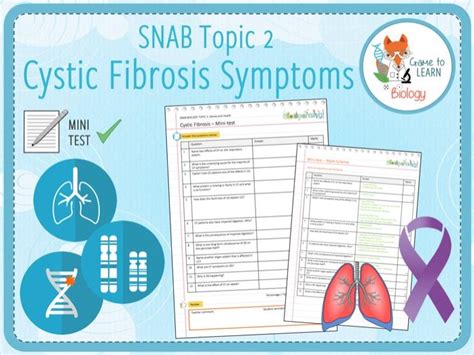 Cystic Fibrosis Symptoms Mini Test Ks5 Teaching Resources