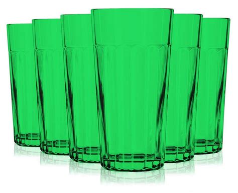 tabletop king 16 oz jumbo cooler glasses libbey full accent emerald green set of 6