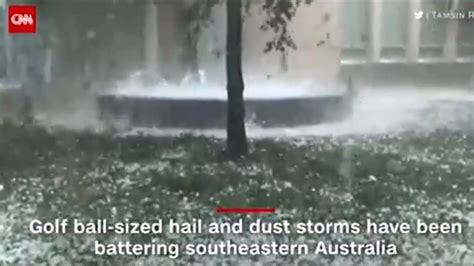 Golf Ball Sized Hailstones Batter Southeastern Australia Youtube