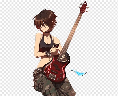 Punk Rock Anime Rockmusik Zeichnung Bassgitarre Animation Anime