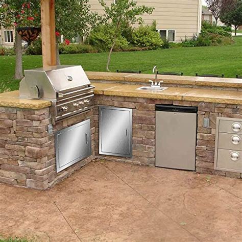 Co Z Outdoor Kitchen Doors 304 Brushed Stainless Steel Single Access