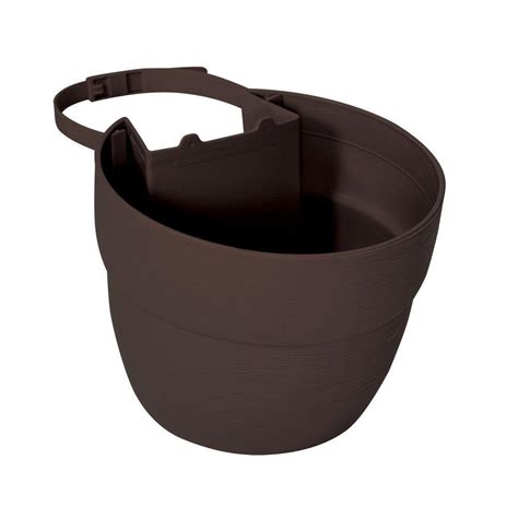 Emsco 85 In Resin Brown Post Planter For Vertical Posts 2465 1 The