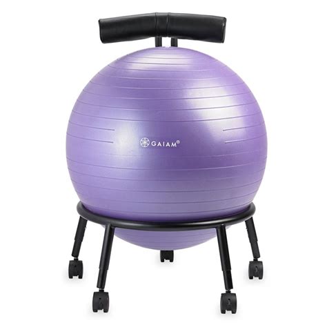 Therapy ball chairs, yoga ball chairs, stability balls, pilates balls for offices, gym balls, or ergo ball swiveling and wheel locking could be better. Gaiam Custom Fit Balance Ball Chair - Purple | Exercise ...