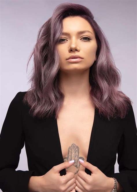 Cute Violet Burgundy Hair Colors And Highlights For 2019 Hair Color