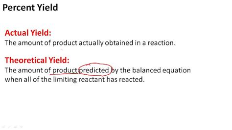 Percent Yield Overview Video Chemistry Ck 12 Foundation