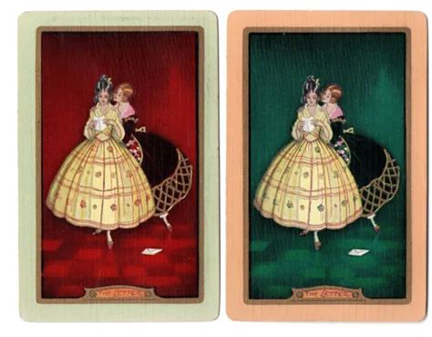 Art Deco Us Narrow 1920s Lady Vintage Swap Cards Playing Card Named
