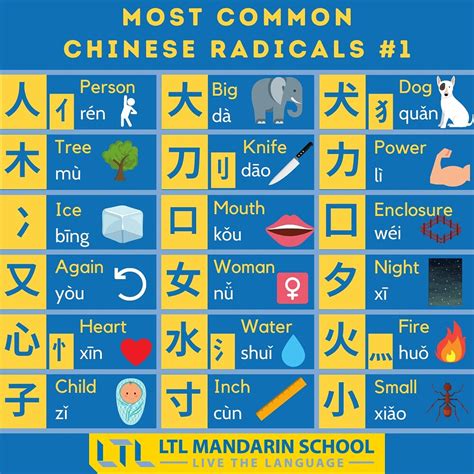 The 54 Most Common Chinese Radicals Save And Remember Very Useful