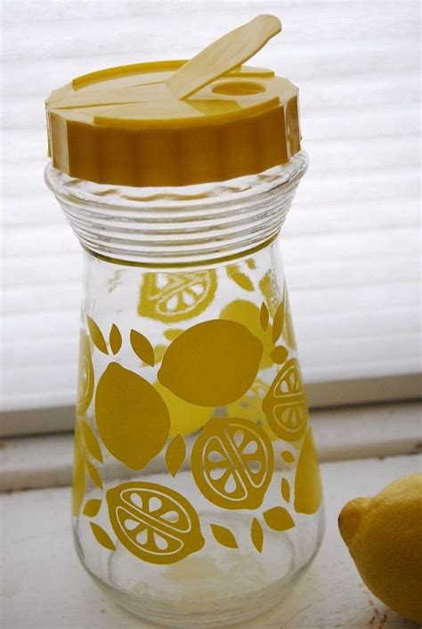 60s Glass Lemonade Pitcher
