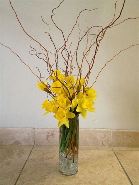 Daffodil Days Table Arrangement Daffodil Curly Willow