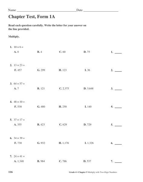 My Math Chapter 5 Test Form A Donna Mckinney Library Formative