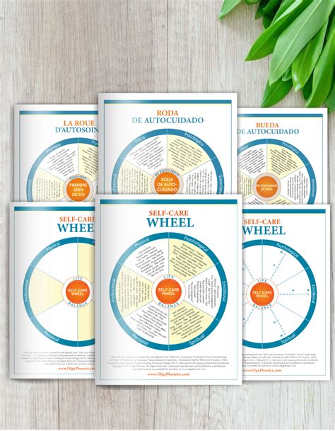 Classic Self Care Wheel Images Bundle Olga Phoenix