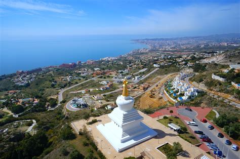 Stupa In Benalmadena Drone Aerial Photography Marbella Costa Del Sol